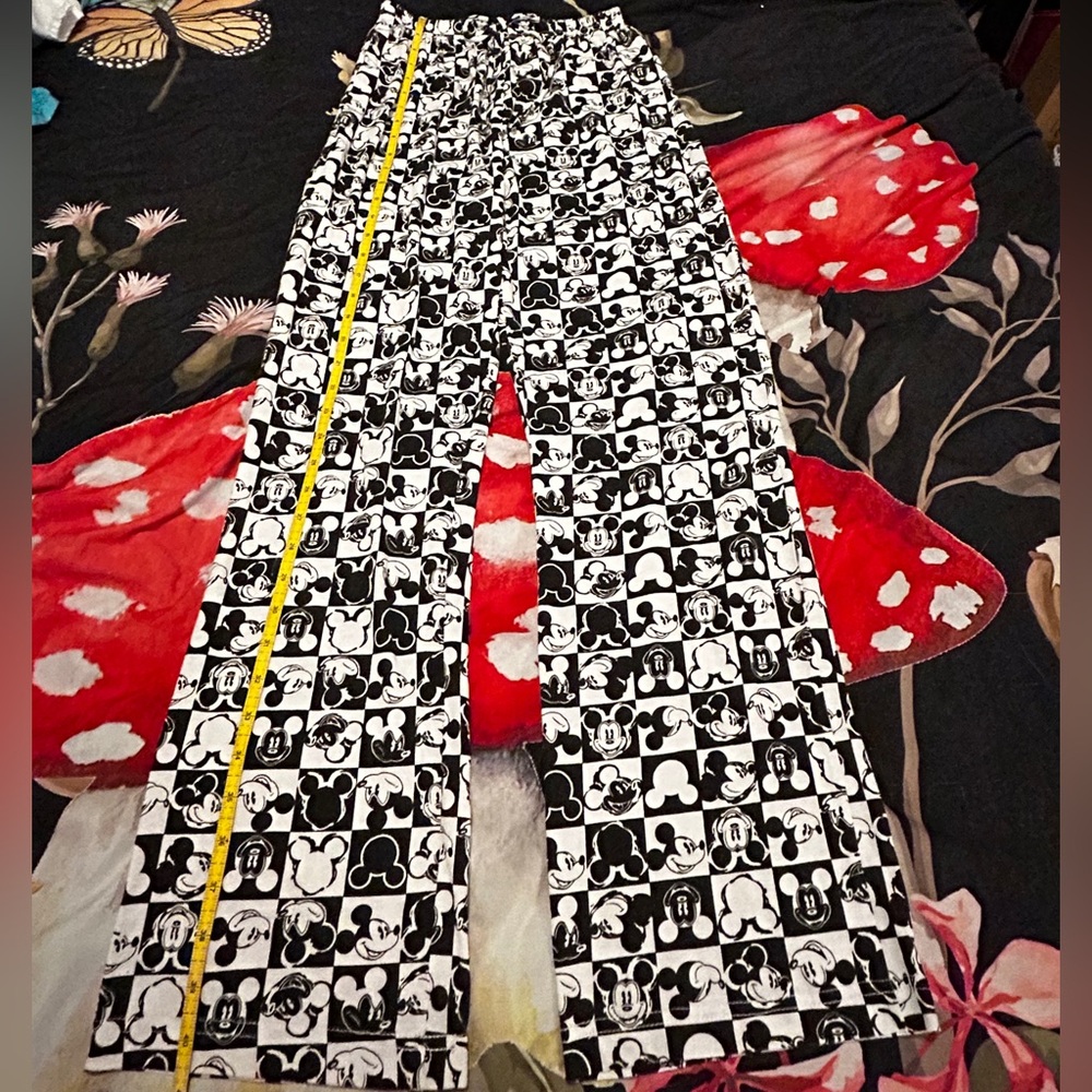Disney Mickey Mouse Black & White Character Print Pajama Pant Loungers - Picture 2 of 4